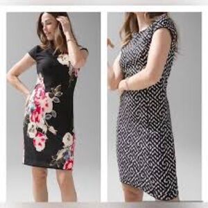 NWT White House Black Market Reversible Scuba Dress- Size 8